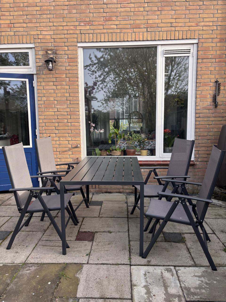 Tuinset 4 stoelen