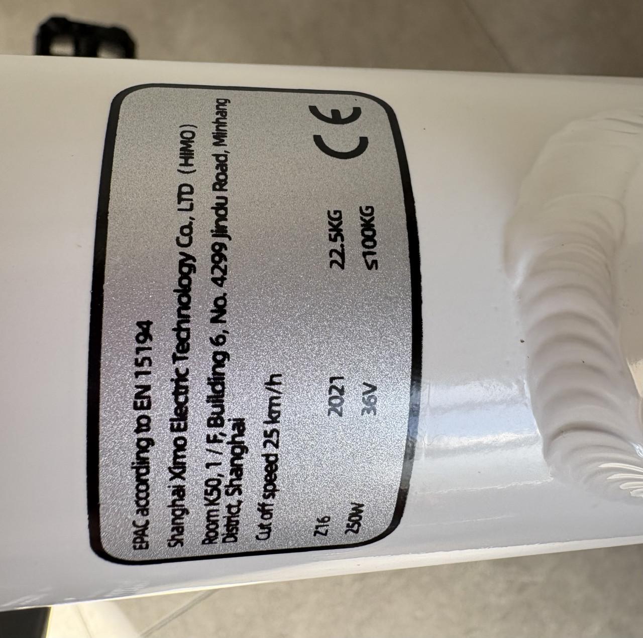 Himo Z16 elektrische vouwfiets