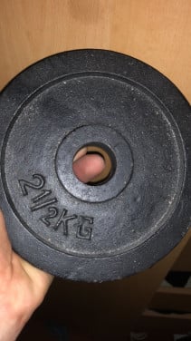 Gewicht schijven 2,5 kg 4 stuks 15 euro