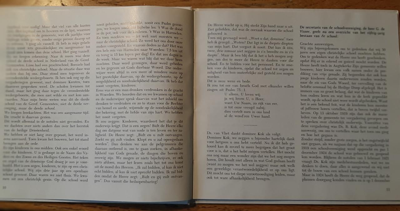 Herdenking van het 50-jarig bestaan v.d. School der Geref. Gem. Aagtekerke