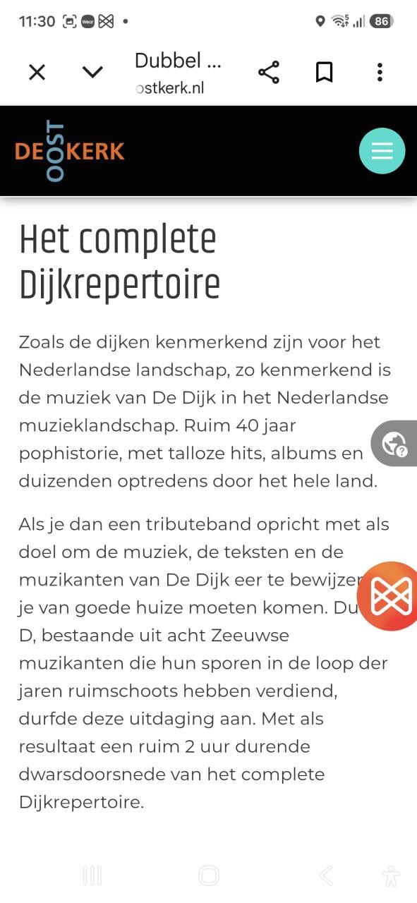 2 Tickets Dubbel D - De Dijk Tribute