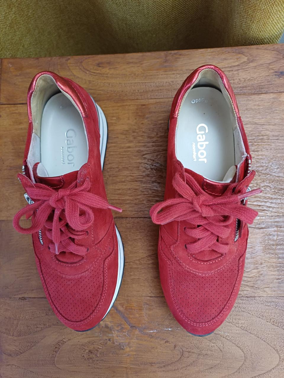 Gabor sneakers, kleur rood