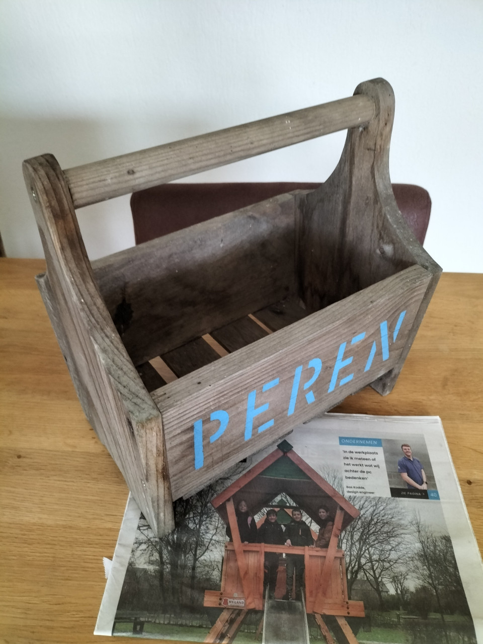 Houten perenkistje