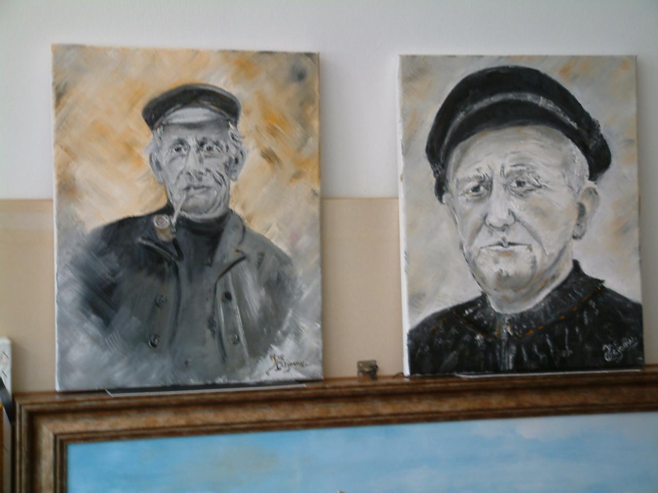 Vissers - Vissers vrouwen  schilderijen   Jac Caljouw  Arnemuiden