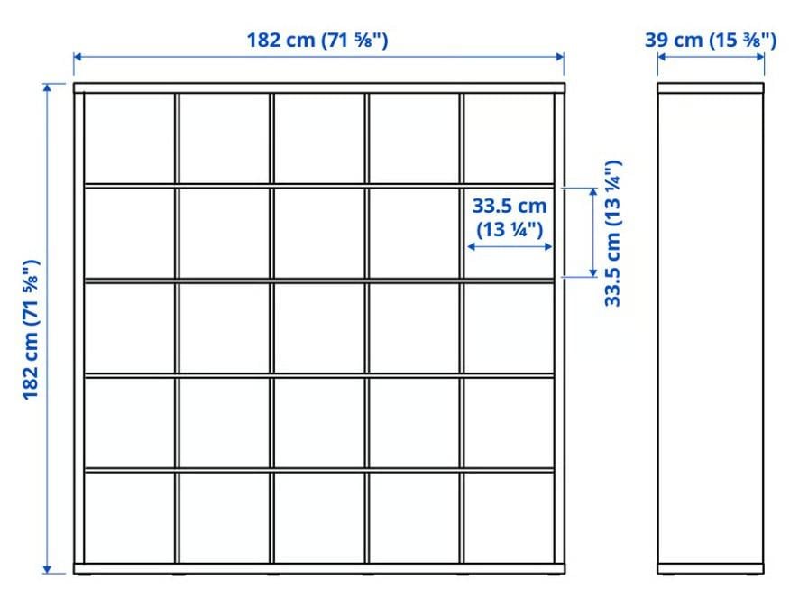 Te Koop Ikea Vakkenkast 5 x 5 kleur wit