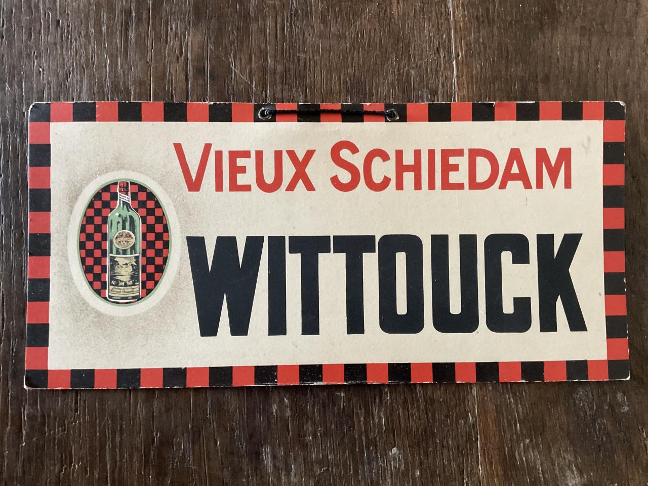 Antiek reclamebord Vieux Schiedam