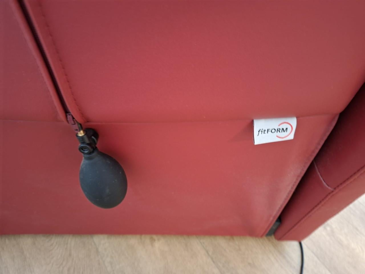 Leren Sta op stoel Fitform, 3 motoren, kleur: bordeaux