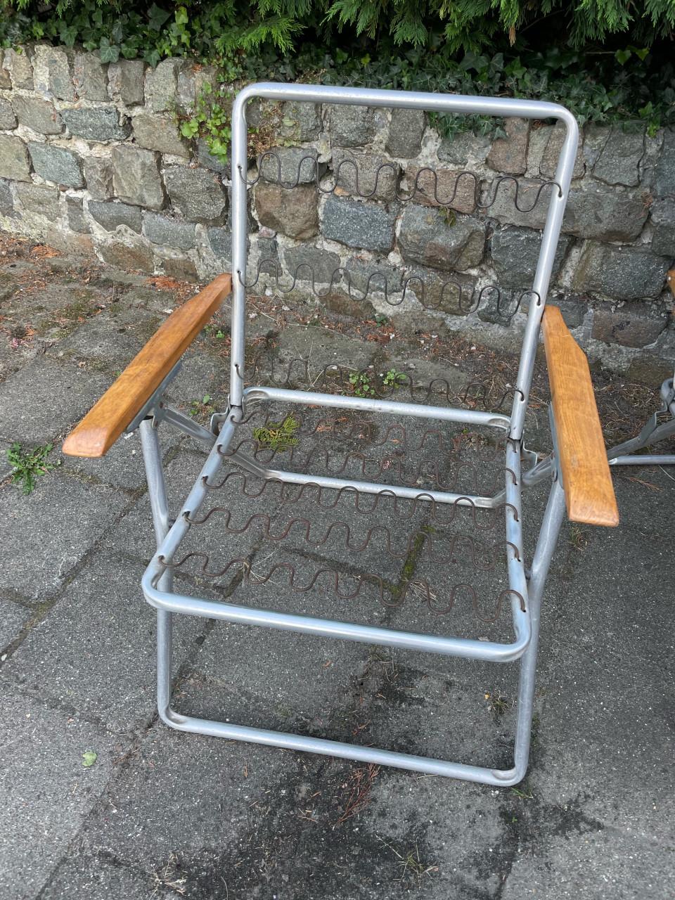 Retro vintage campingstoelen vouwstoelen