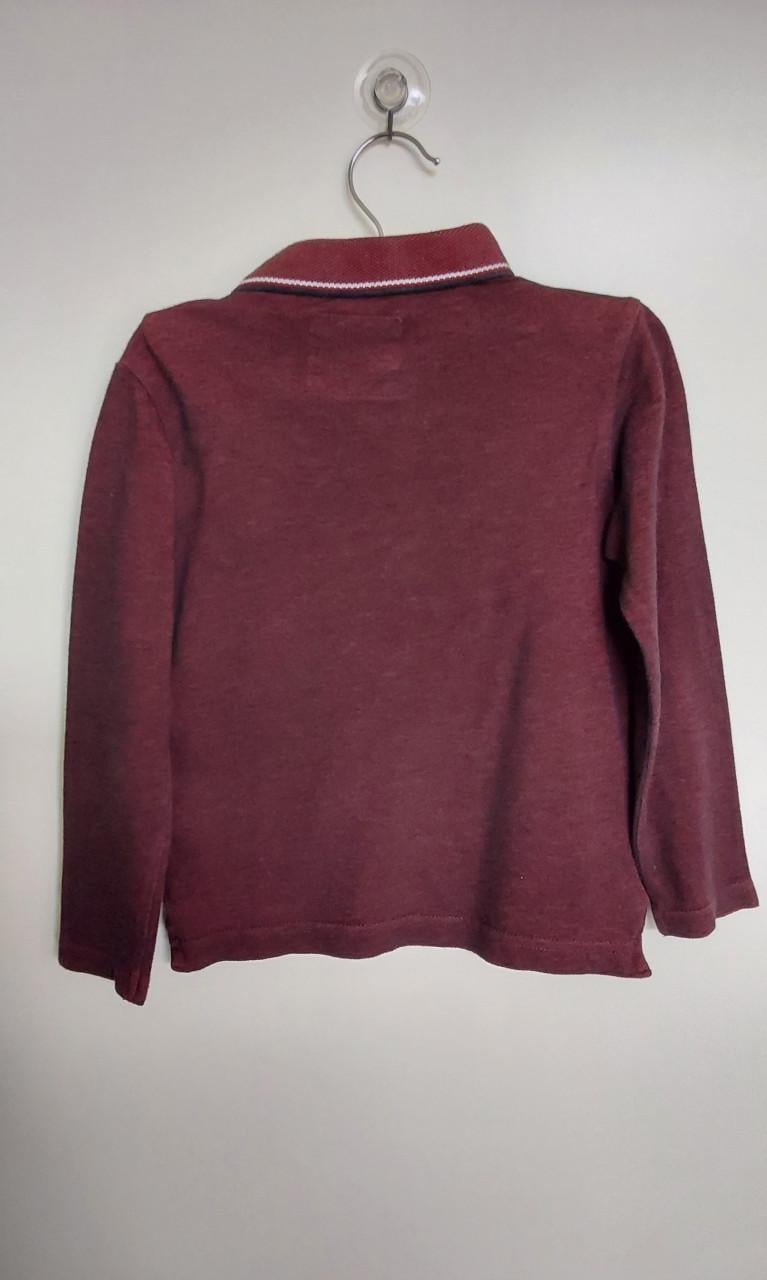 Donkerpaarse longsleeve van het merk C&A in maat 104