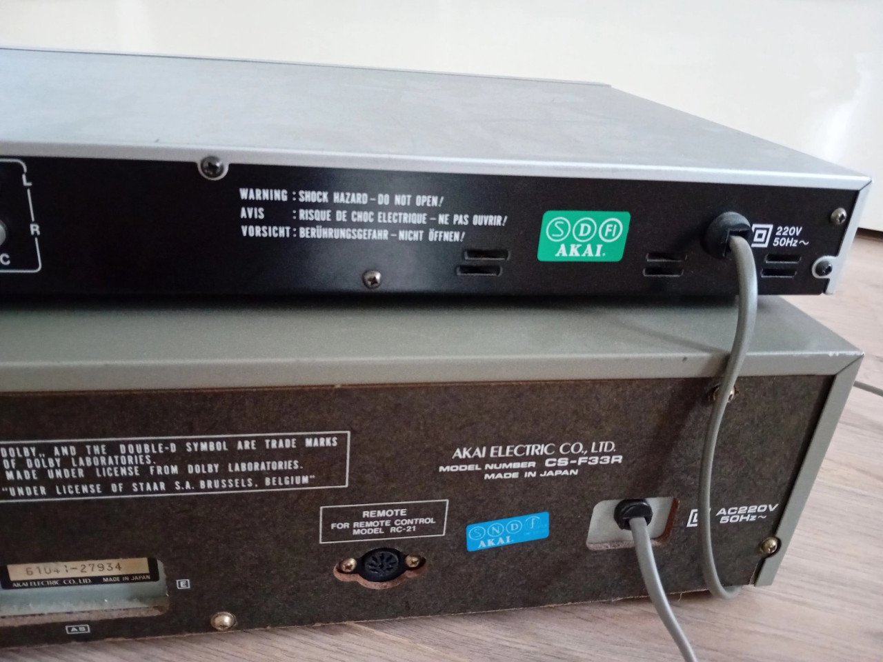 Vintage akai CS-F33R cassettedeck.