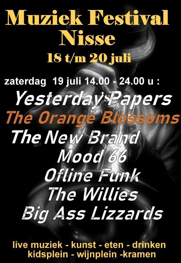 Muziek Festival Nisse 18 t/m 20 juli