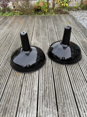 Industriële zwarte emaille lampenkappen