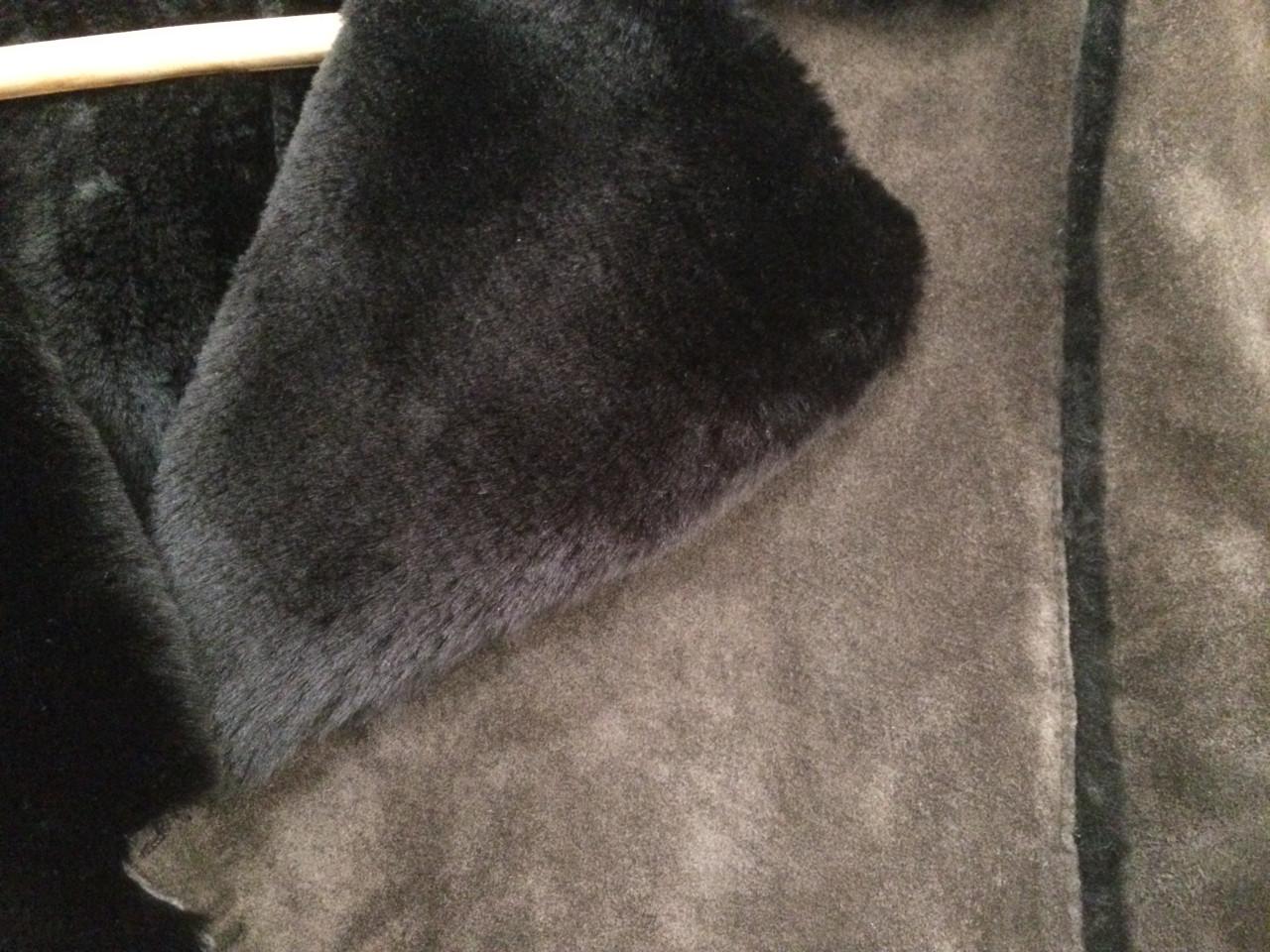 Mooie suede leren jas gevoerd vintage mid-century bruin maat 40