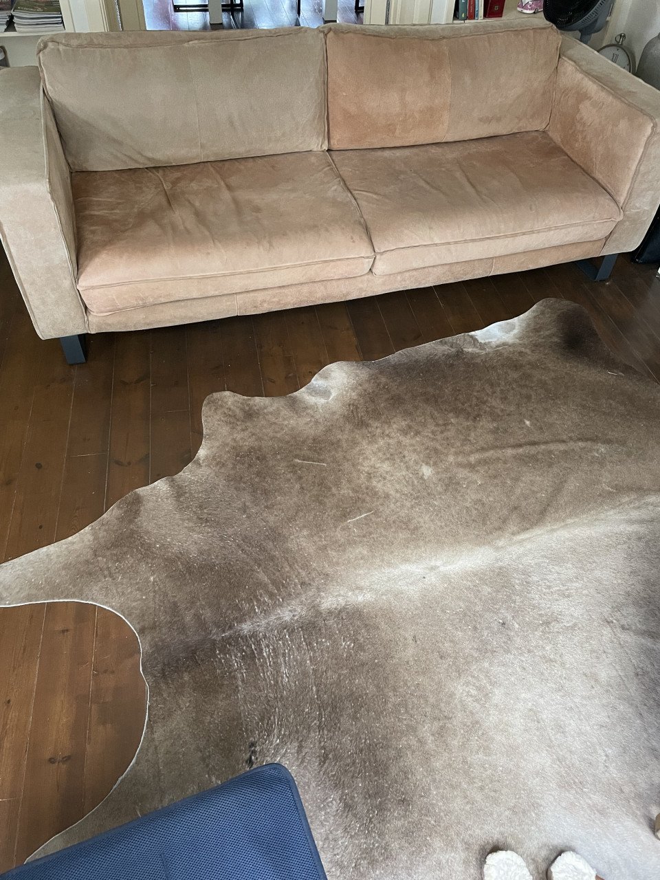 Bankstel 3-zits kleur licht bruin/ cognac
