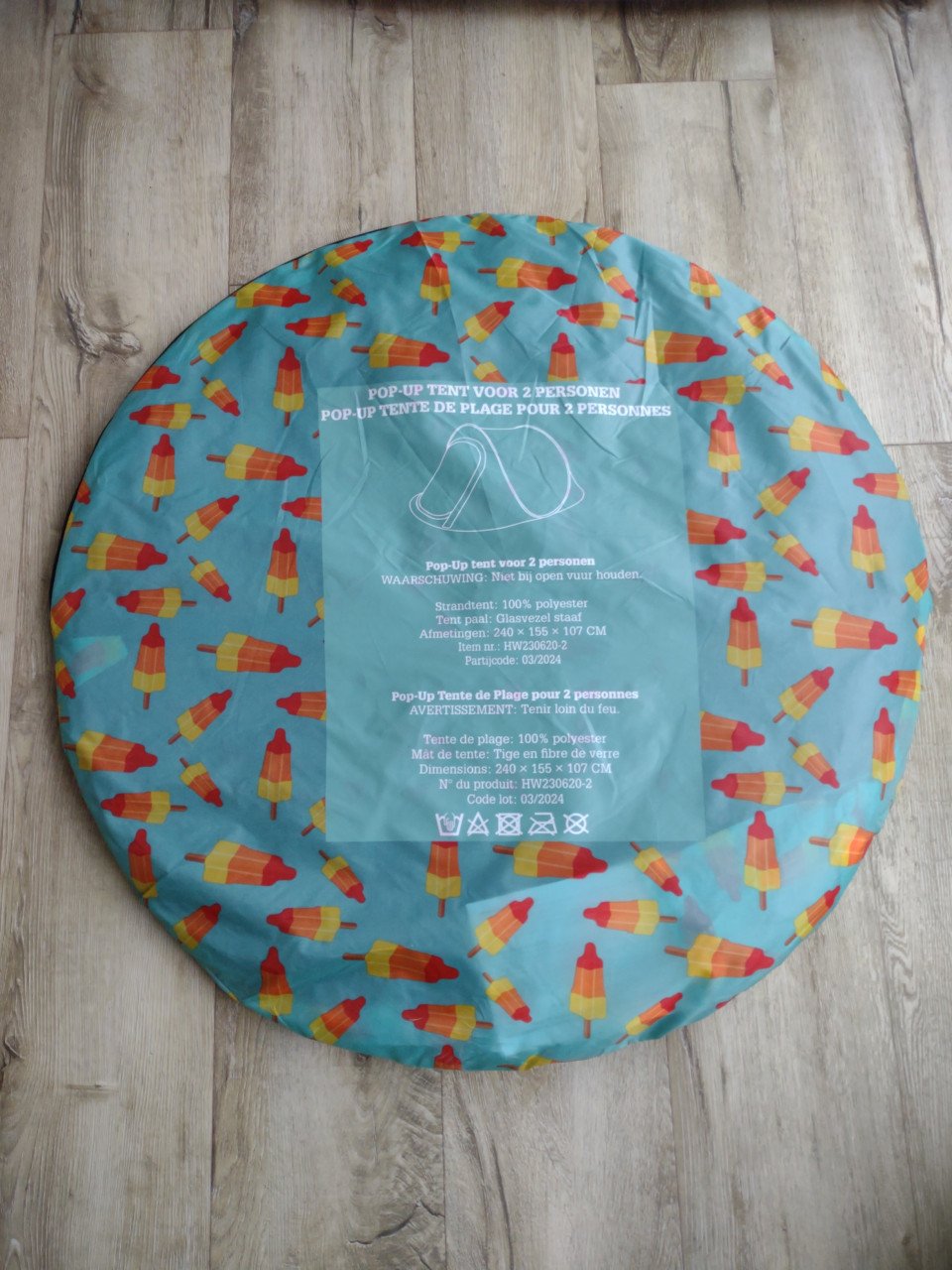 Prachtige nieuwe blauwe raket ijsjes popup tent, kampeertent NIEUW.