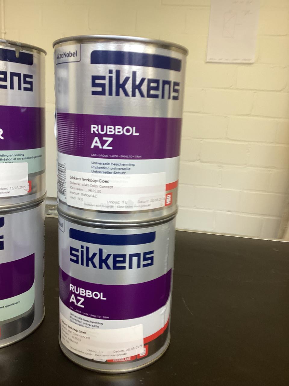 Rubbol AZ 2x1L. F6.05.30 mooi donkergrijs samen voor €37,50