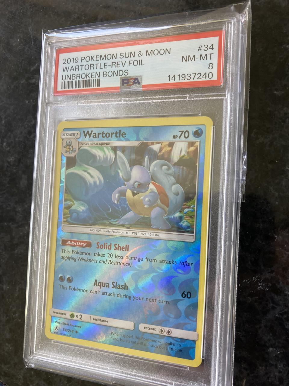 Pokemon kaart Wartortle 2019 psa