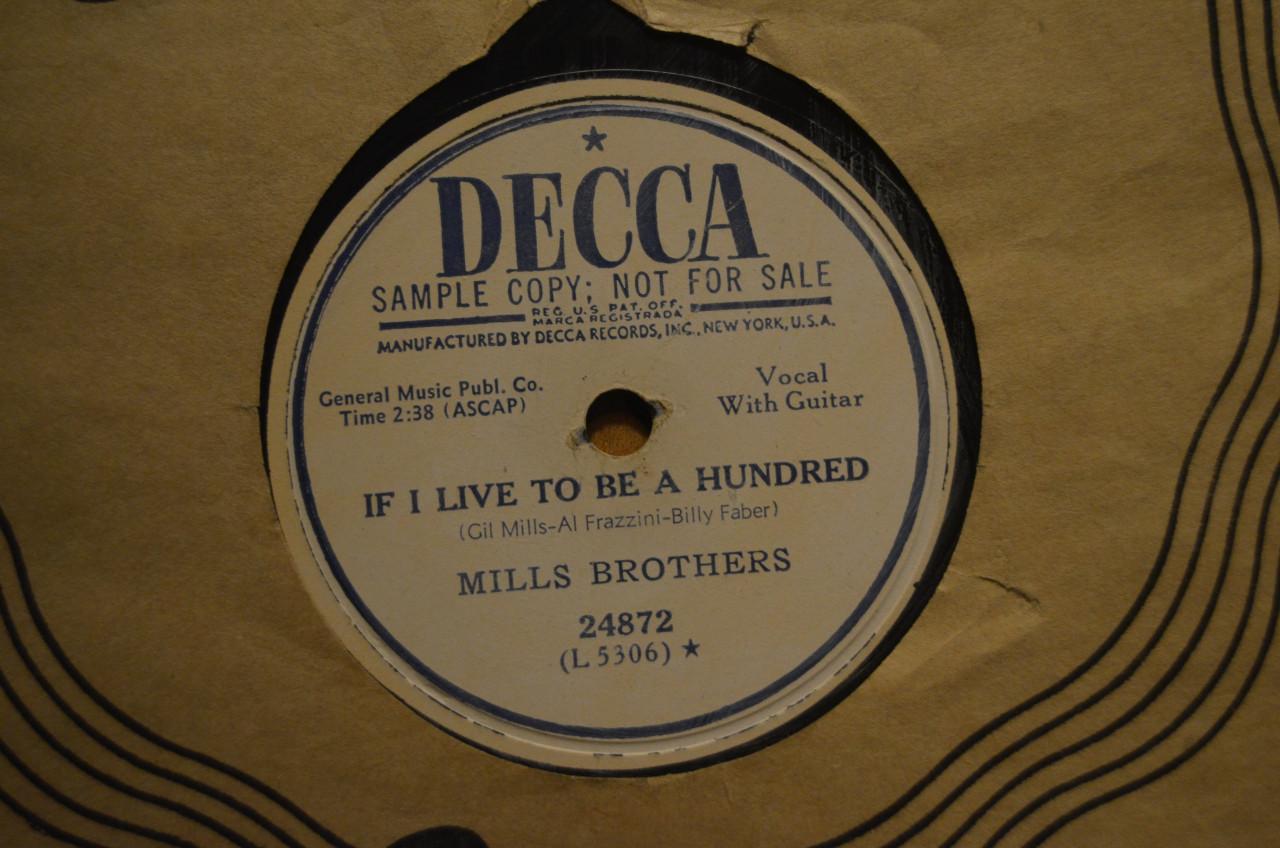 Bijzondere 78rpm Mills Brothers