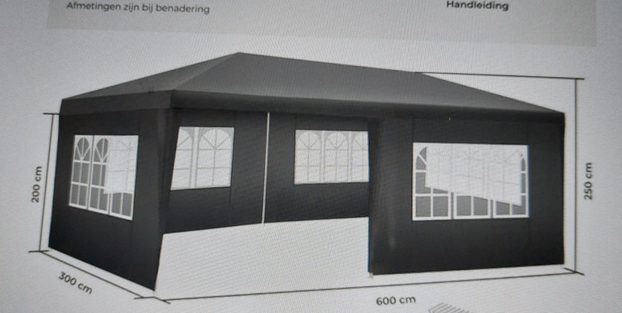 Partytent op dit moment gereserveerd