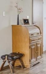 Bureau roldeurtje plank om uit te schuiven voor pc werkblad buro licht eik