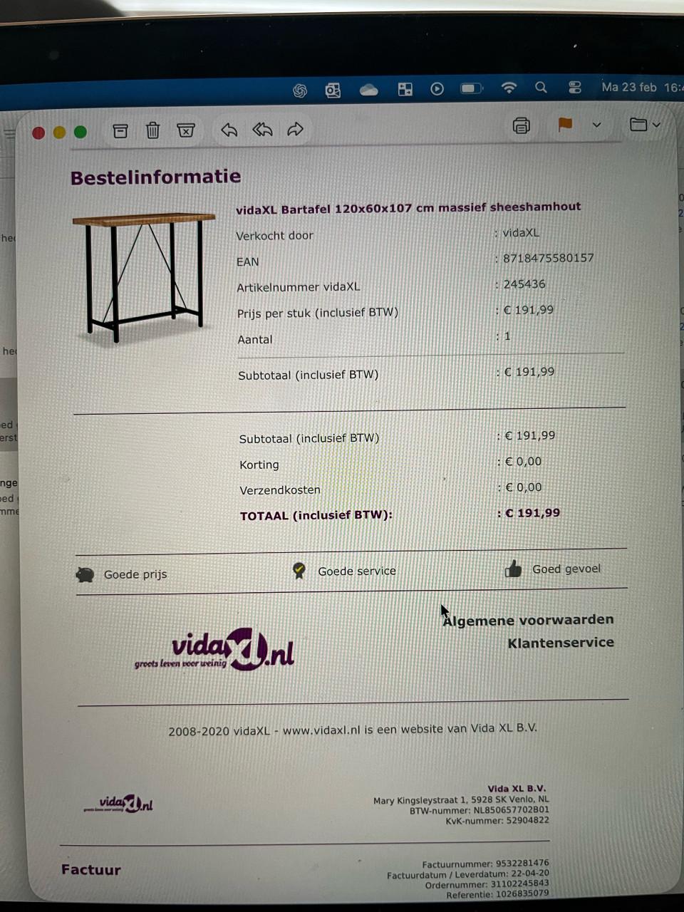 Bartafel met 2 stoelen + optioneel 2 gratis opklapbare barstoelen