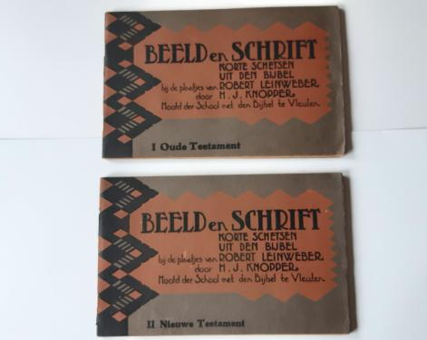 2 Zondagschoolboekjes: beeld & schrift Robert Leinweber, Knopper, Vleuten
