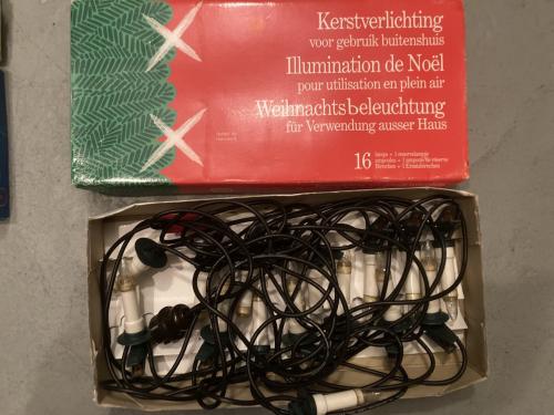 2x Antieke 16 kaars kerstboom verlichting
