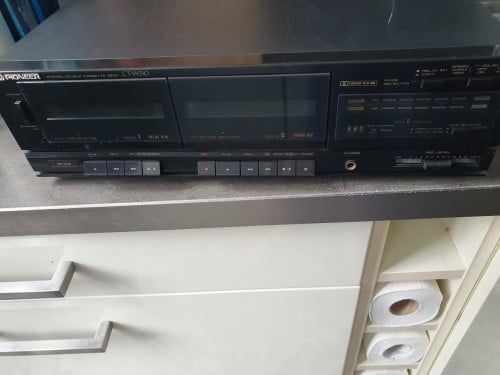 Leuk Vintage Pioneer CT-W310 dubbel cassettedeck, werkende en goede staat