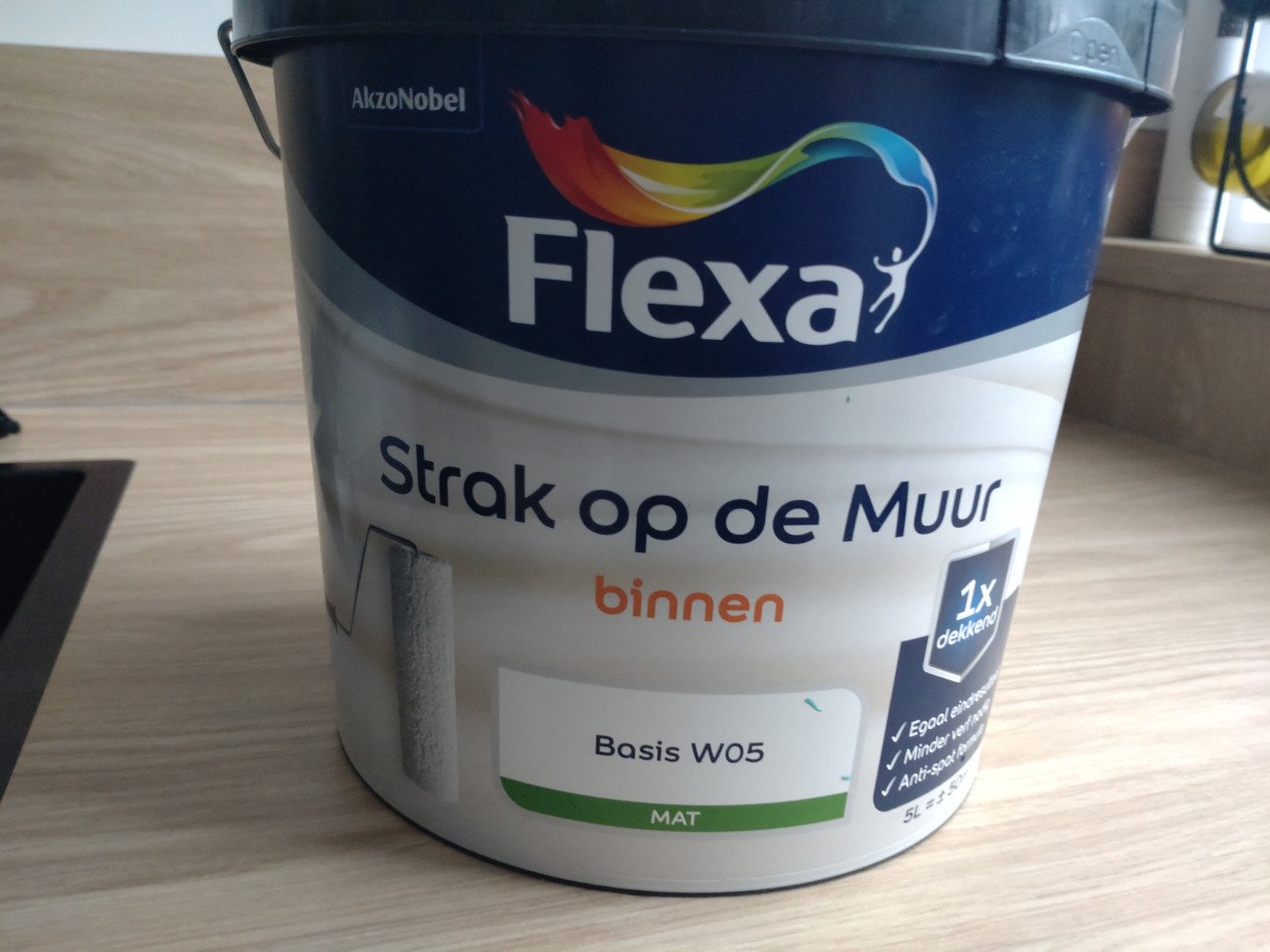 Matte muurverf Strak op de muur