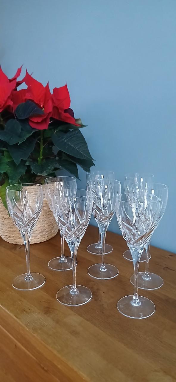 Wijnglazen 8x Kristal