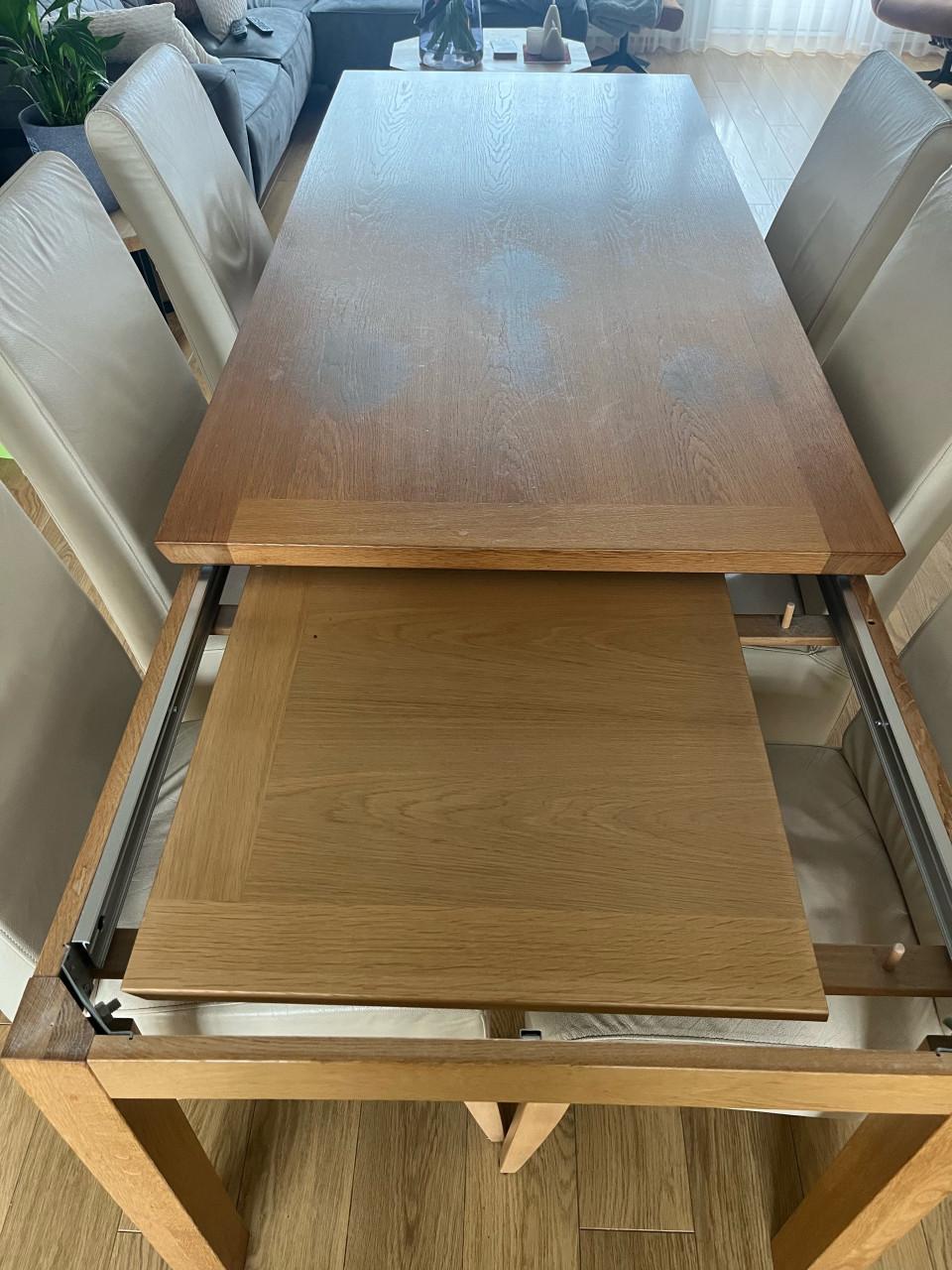 Licht eiken eethoek (uitschuifbaar)