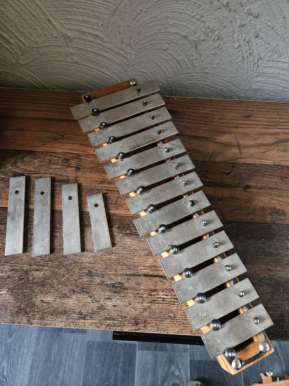 Vintage Xylofoon/Glockenspiel met extra noten
