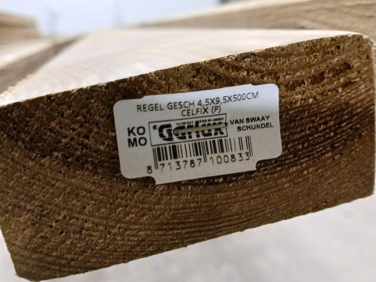 36,90 Meter aan nieuwe houten balken/regel/ribben.