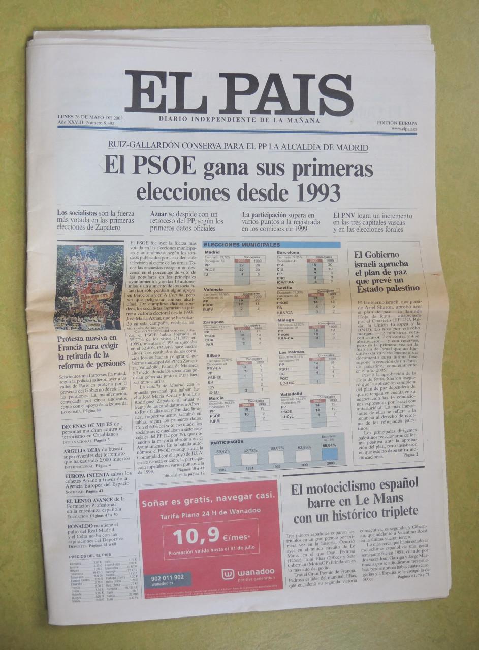 El Pais - 26 mei 2003