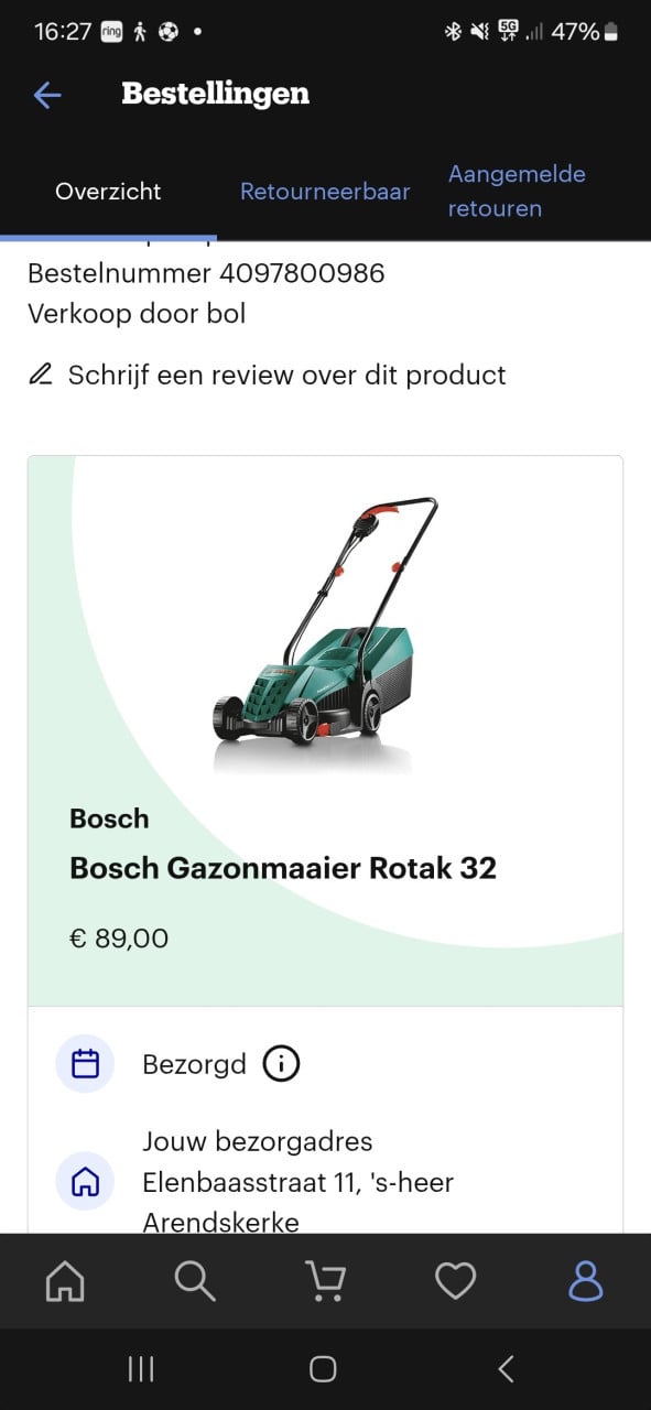 Grasmaaier van bosch