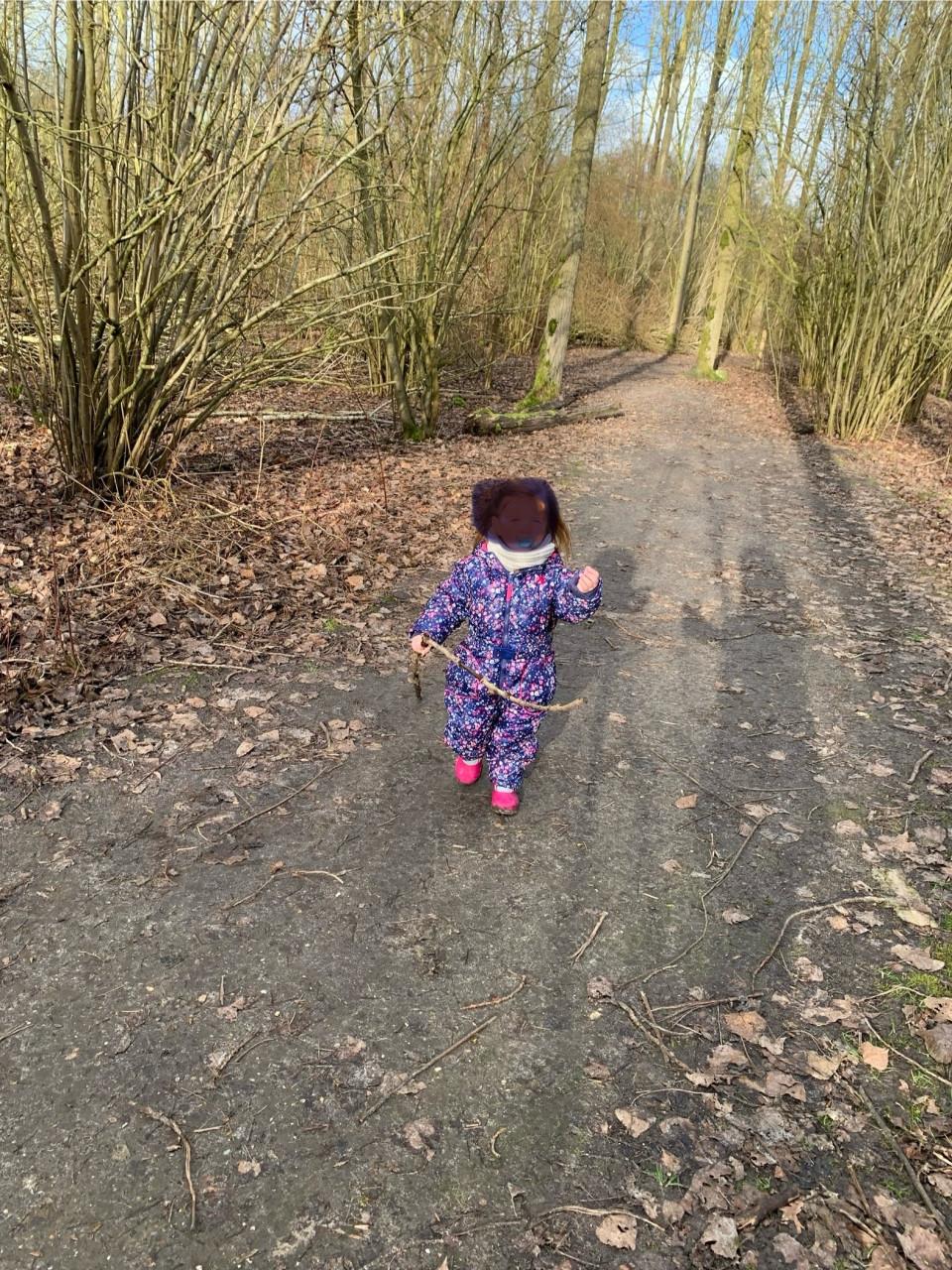 Warm skipak meisjes maat 2-3,5 jaar