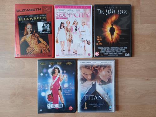 Vijf fenomenale DVD's voor 5 EURO, per stuk 1,25