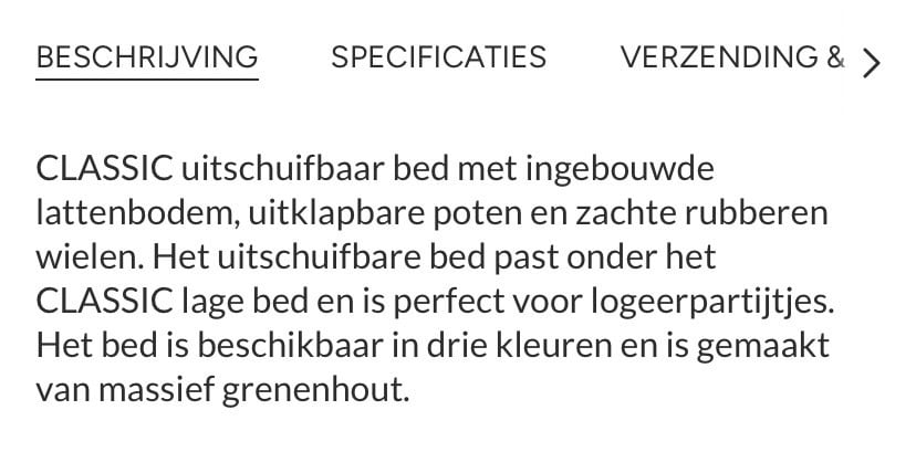 Flexa bed met matras en twee lades