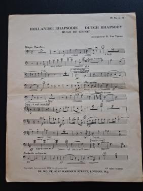 Bladmuziek Hollandse Rhapsodie 1954