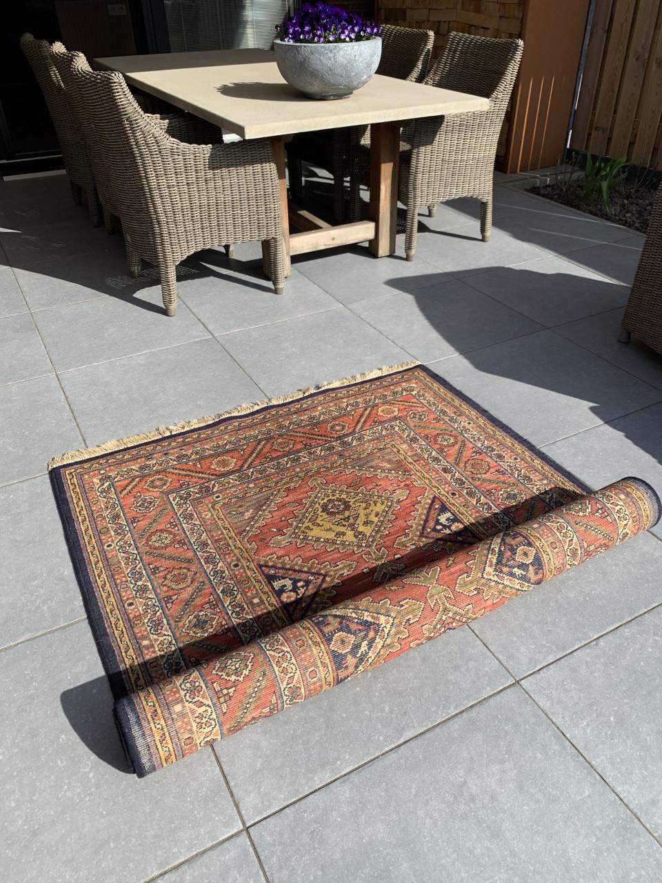 ✨Super Leuk Handgeknoopt Vintage Vloerkleed Louis de Poortere✨