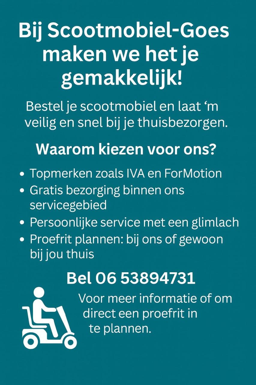 Bij Scootmobiel-Goes maken we het je gemakkelijk! 🛵✨