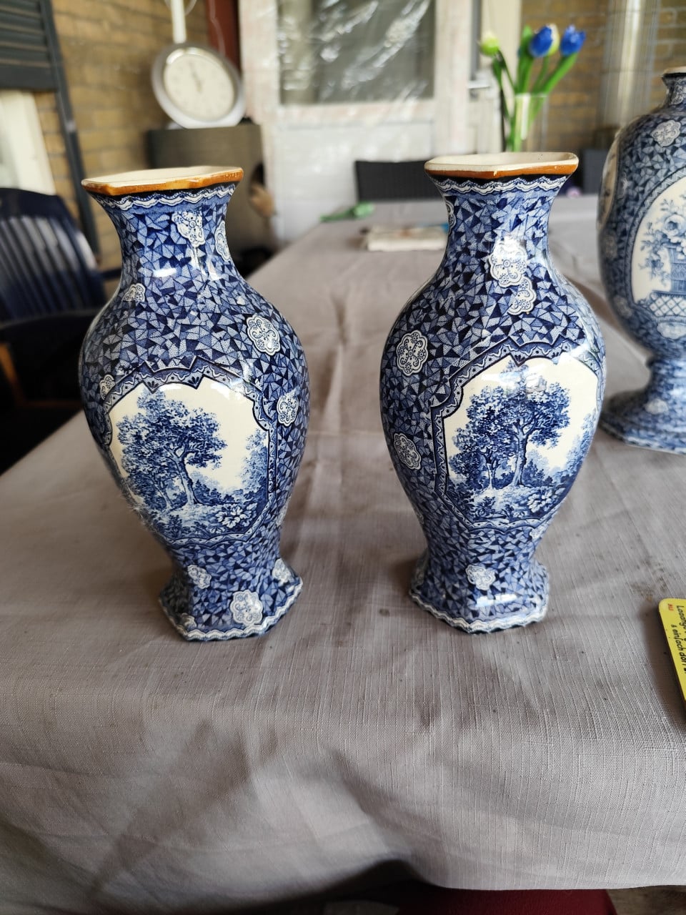 Antieke Villeroy & Boch Flamand Bleu collectie ca. 1900-1925
