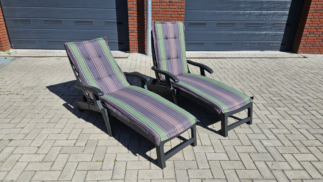HARTMAN ligbed stoelen met kussen (2x)