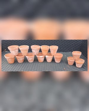 Bloempotjes (14x) terracotta