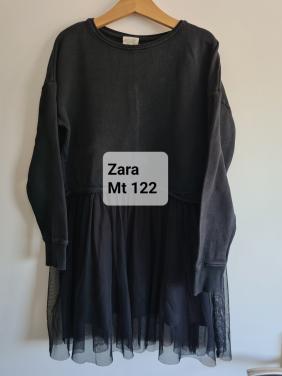 Zara Meisjes Jurk Zwart met tule Maat 122
