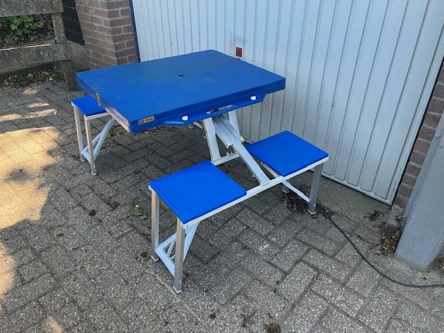 Campingset tafel met bankje
