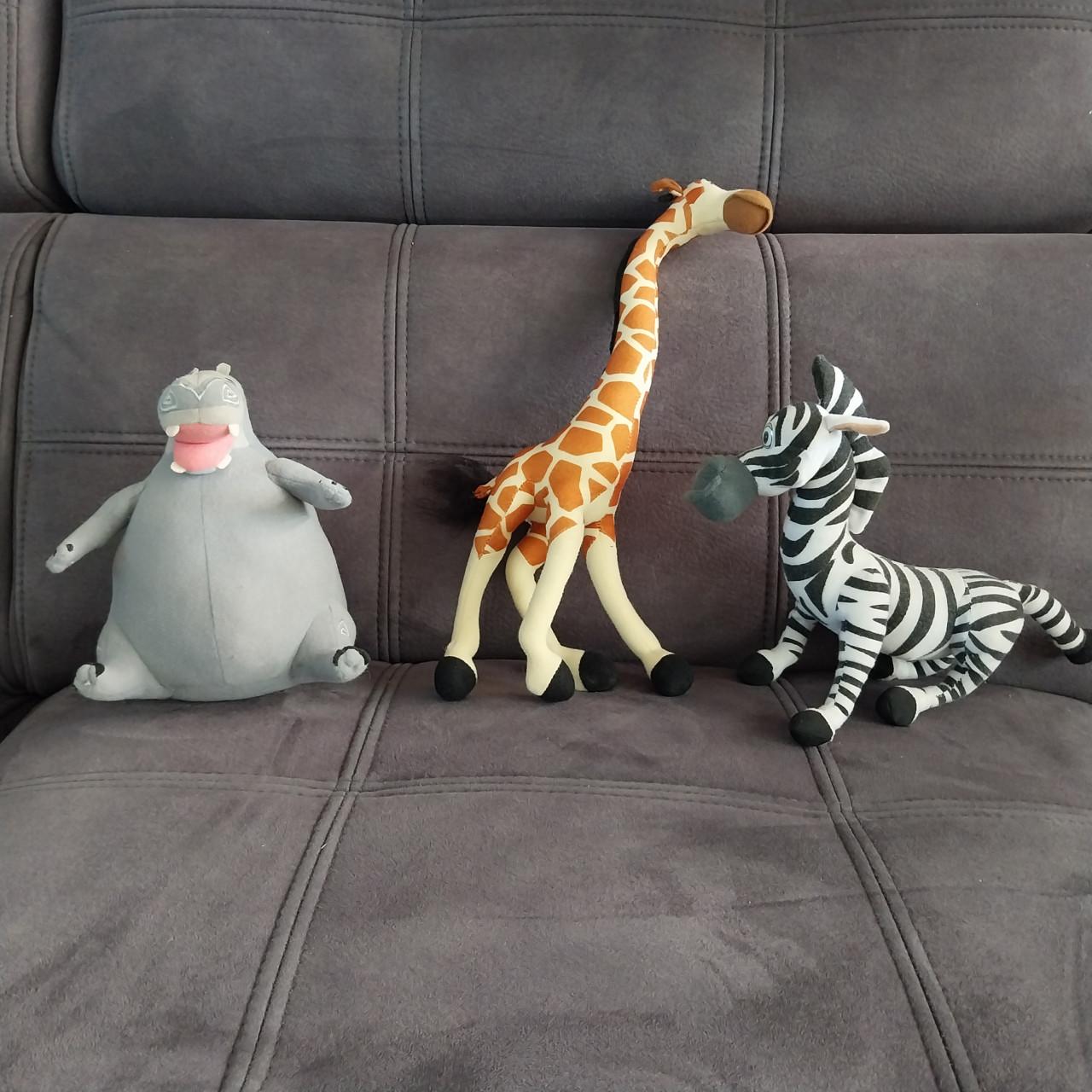 Knuffels Gloria, Melman en Marty uit film Madagascar