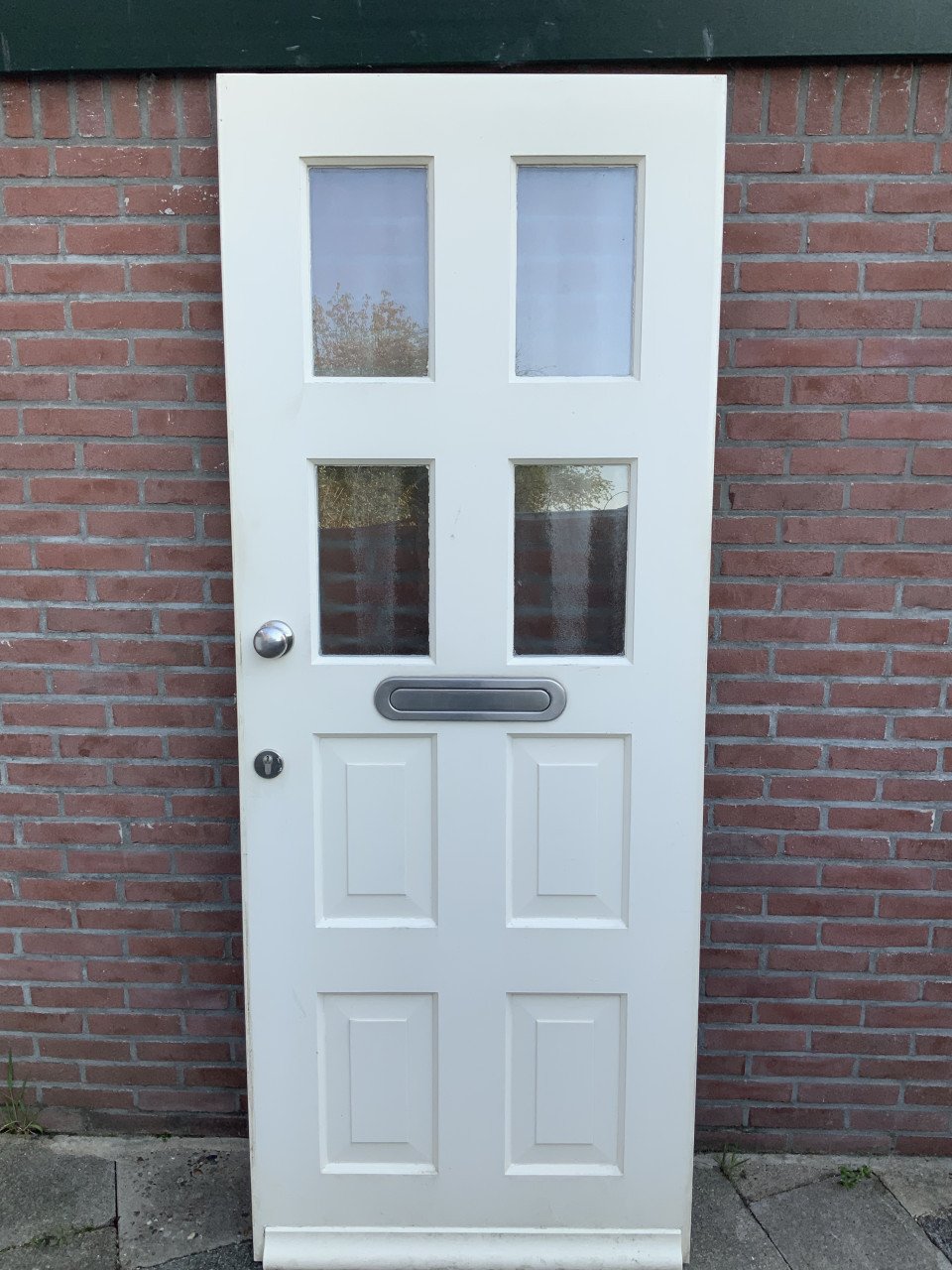 Merbau voordeur wit
