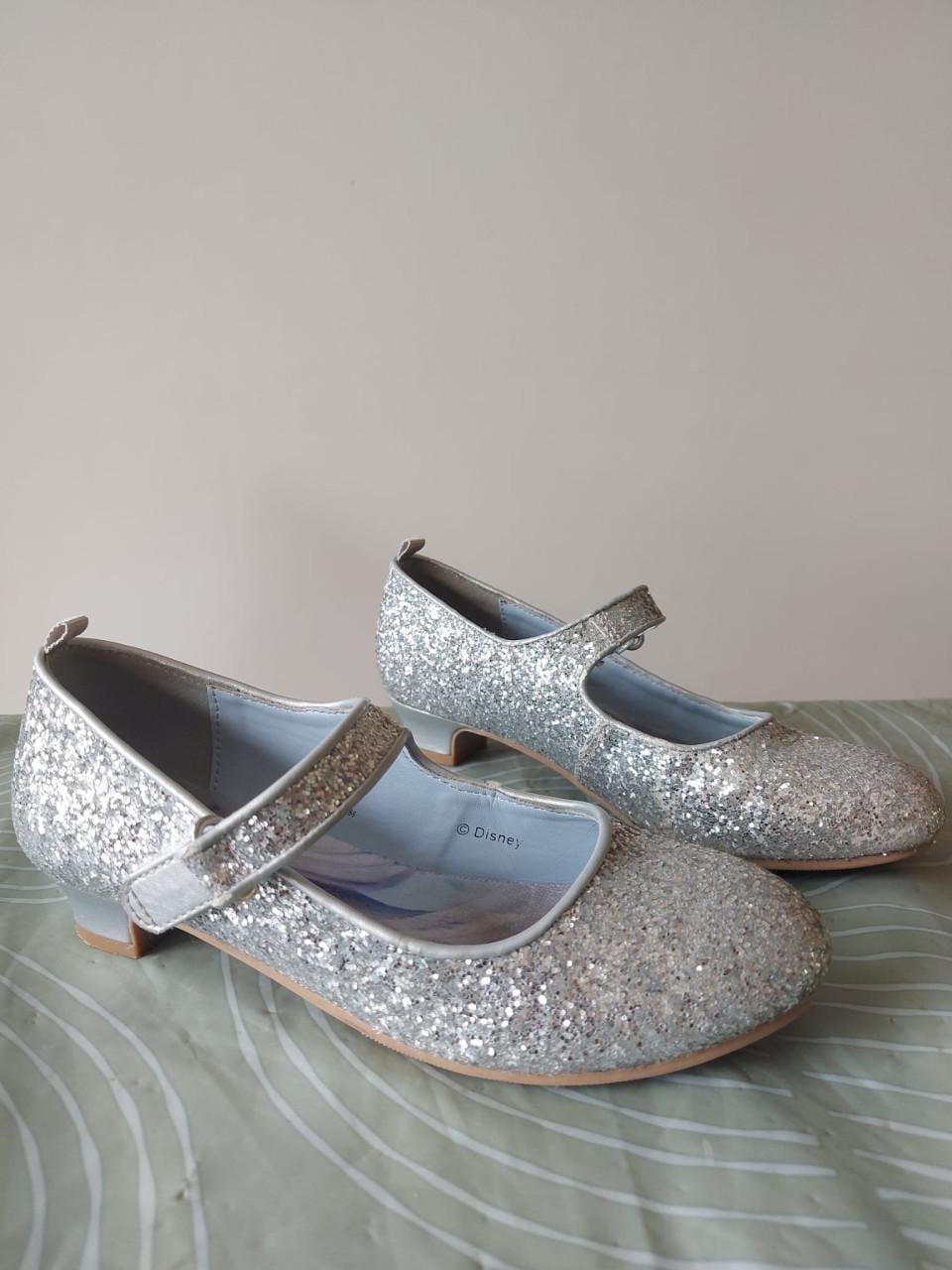 Z.g.a.n. zilveren glitter prinsessenschoentjes / muiltjes