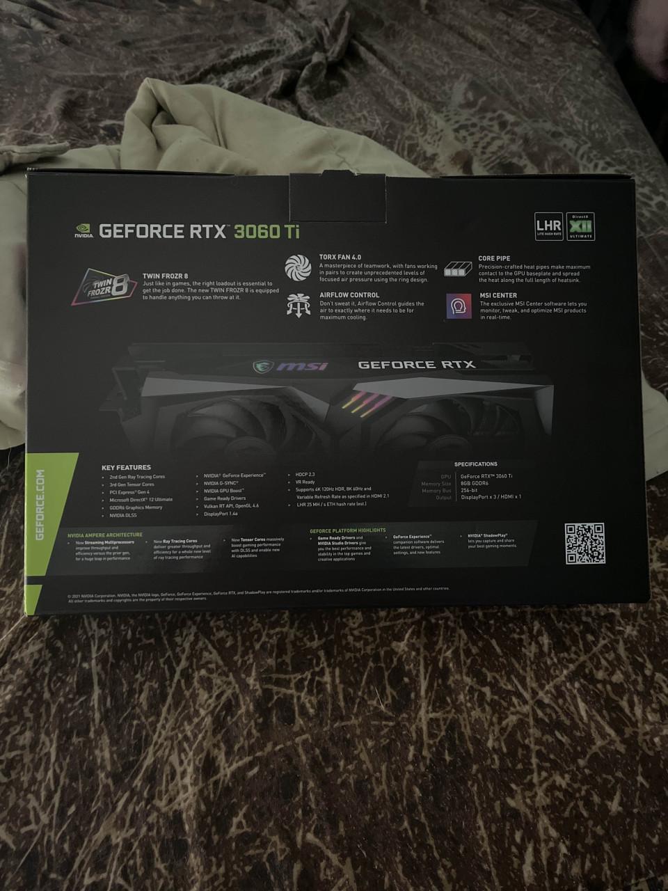 MSI GeForce RTX 3060 Ti GAMING X 8G LHR